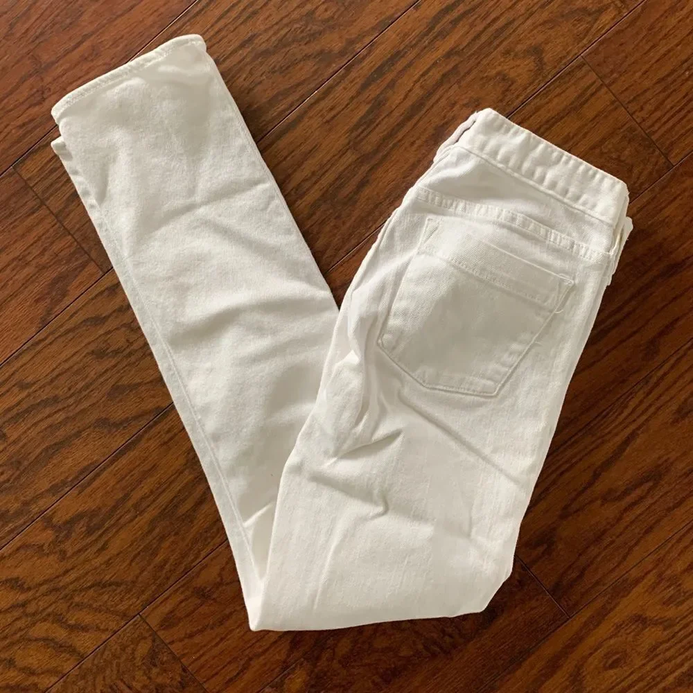 J.Crew white stretch skinny jeans. Size 24